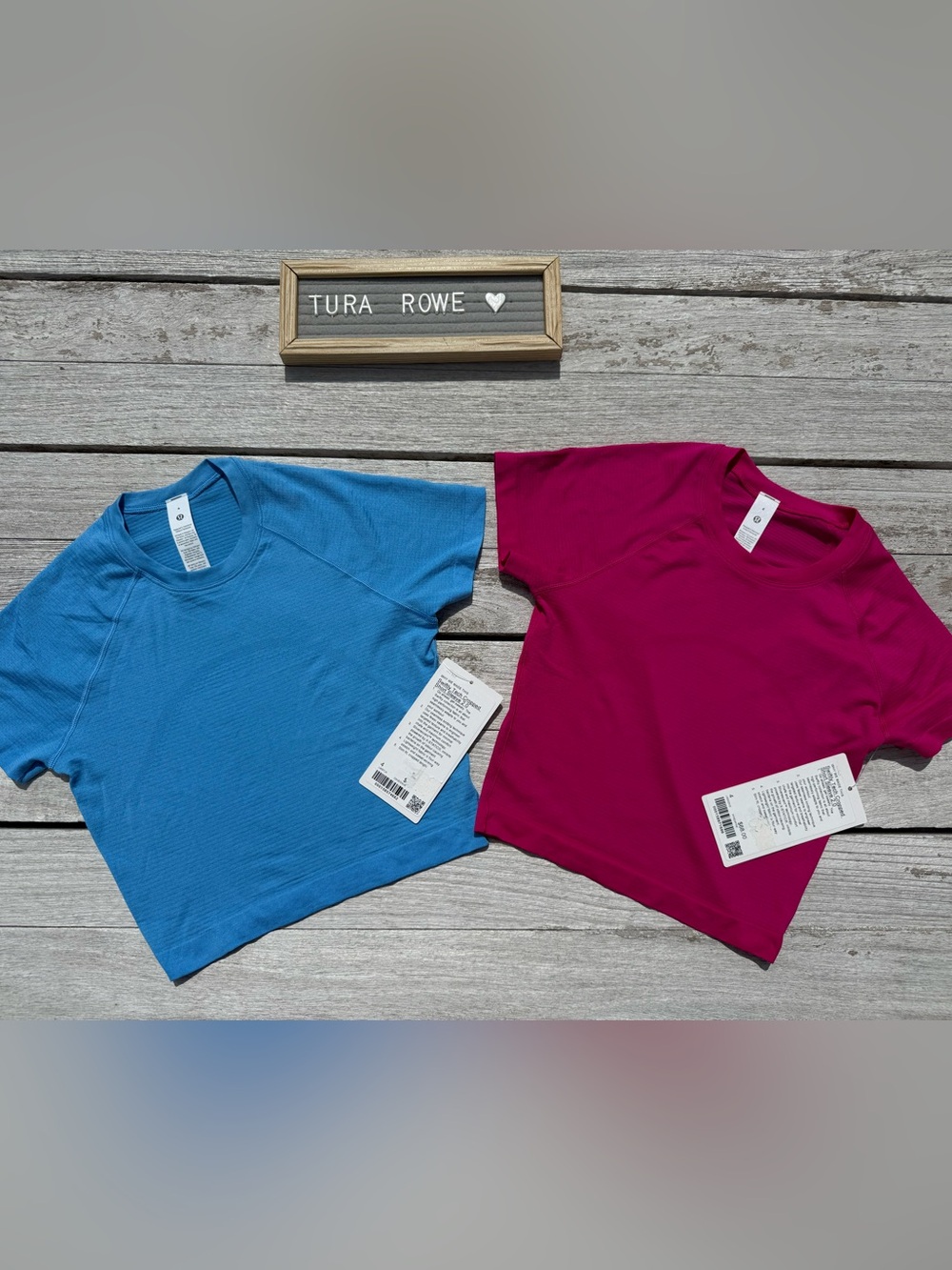 Lululemon Swiftly Tech Cropped Bundle Size 4 Pink Flare Ocean NWT